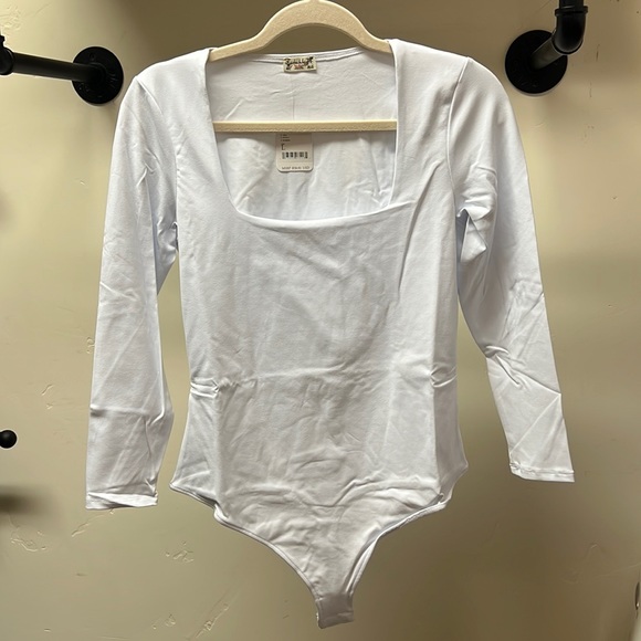 Free People Tops - NWT Intimately Free People White Long Sleeve Bodysuit, size Large